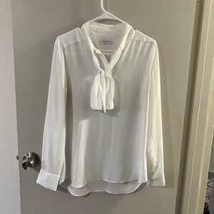 Babaton Cream Blouse with Tie Neck